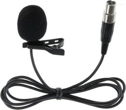 microfoons 2x professionele lavalier-reversmicrofoon microfoon met clip unidirectionele 3-pins XLR handige clip-on zwart