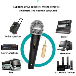 Microfoons 3.5/6.5 Capacitieve microfoon voor thuiscomputeropname dynamisch metaal bedrade microfoon plug en spelen geschikt voor versterkers mixers HKD230818
