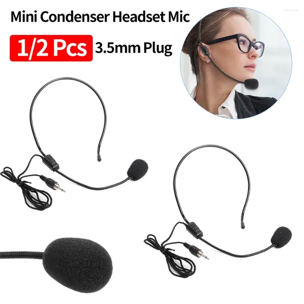 Microphones 3,5 mm monté sur la tête Microphone Guide de professeur