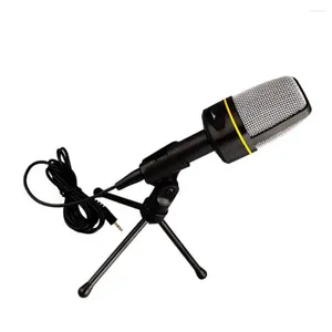Microfoons 3,5 mm microfoon voor karaoke zingen USB-desktop met houderclip Computeropname