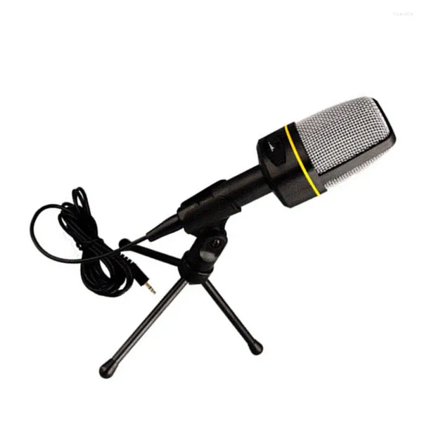 Micrófonos 3 Micrófono de 5 mm para Karaoke Cantando Escritorio USB con clip de soporte Grabación de computadora