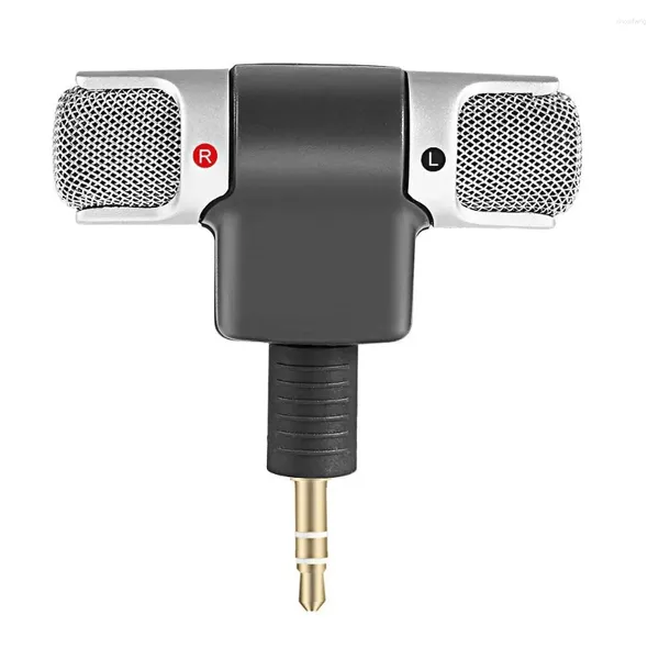 Microphones 3.5mm Mini Jack Microphone Portable Stéréo Numérique Canal Gauche Et Droit Pour PC Ordinateur Portable Enregistrement D'ordinateur Portable