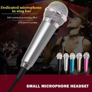 Microphones 3,5 mm Studio stéréo micro Ktv Karaoke Microphone pour téléphone intelligent ordinateur portable PC Desktop Handheld Audio K Song Artefact M8H0