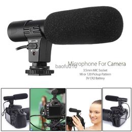 Microfoons 3,5 mm universele microfoon voor MIC-01 DSLR-camera-gevoelige externe stereo-microfoon voor Nikon DSLR Camera DV Camcorder HKD230818