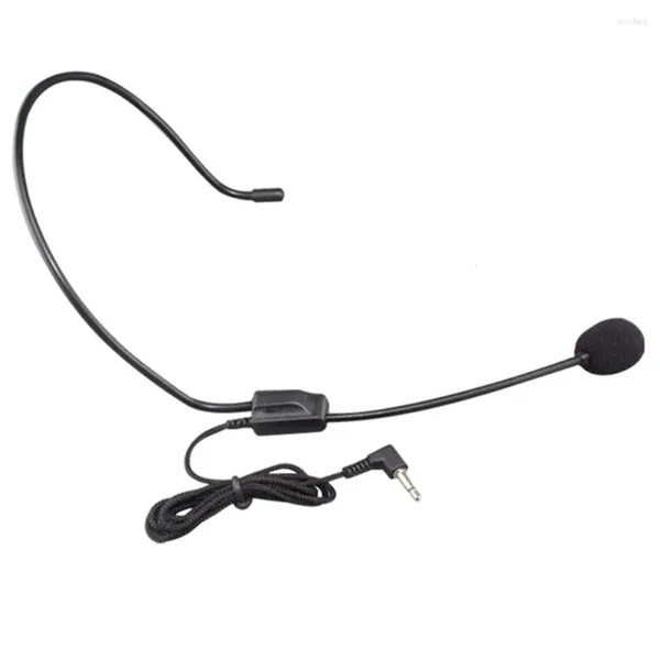 Microphones 3 pièces haut-parleur micro haut-parleur microphone voix filaire écouteurs ordinateur casque léger monté sur la tête