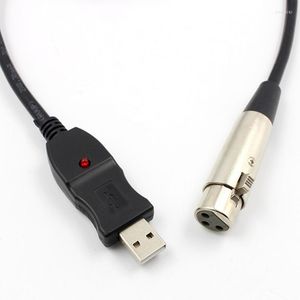 Microfoons 3M USB -kabel mannelijk tot 3 -pins XLR vrouwelijke microfoon microfoon studio audiokink