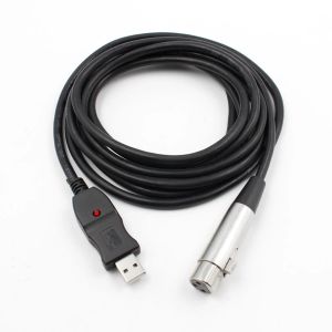 Micrófonos 3M USB macho a xlr femenino micrófono USB Mic Link Cable nuevo