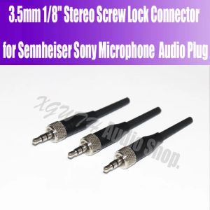 Microfoons 3 -stks DIY 3,5 mm schroefvergrendeling stereo -aansluiting Soldeer connector voor Sennheiser Sony Microphone 3.5 Stereo Audio Plug