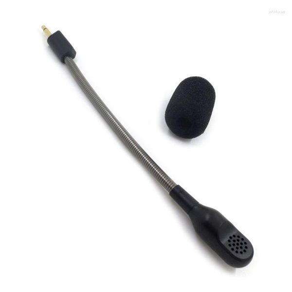 Micrófonos 40GE Bendable Game Mic 3.5mm Plug Micrófono con cancelación de ruido para Razer BlackShark V2