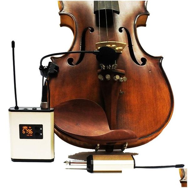 Microphones 44 Clip de violon acoustique pour violon sans fil, instrument de recharge, système de micro sans fil 221104 Drop Delivery Elect Dhjjy