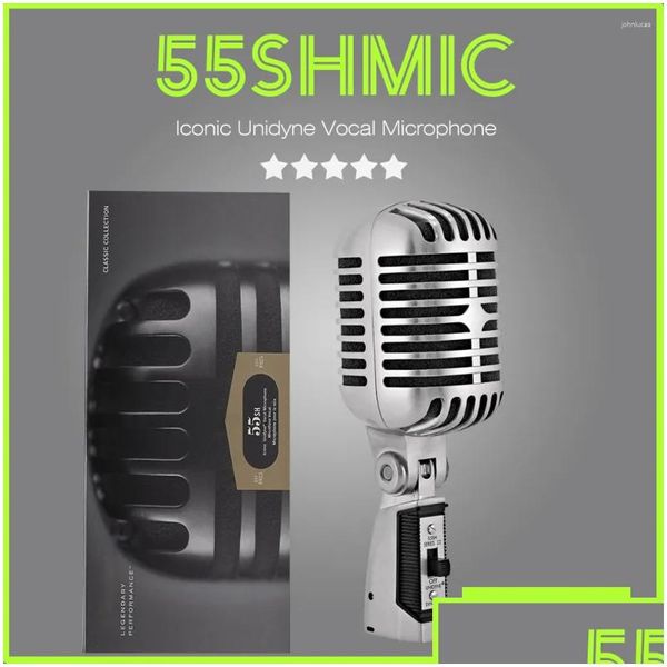 Microphones 55sh Series II Metal Vintage Microphone Simation Classic Dynamic Vocal micro Enregistrement câblé pour la livraison de gouttes de karaoké Dhiga