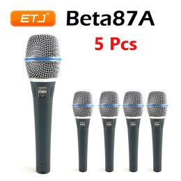 Microphones 5PCS Beta87a Karake Vocal Microphones Microphones Cardioïde Top Quality Fast Livraison
