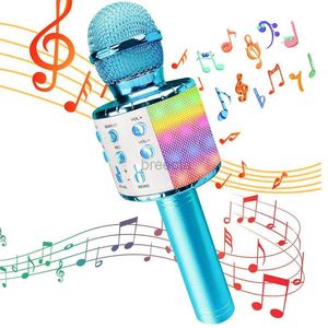 Microphones 6 couleurs Bluetooth Wireless Microphone Rechargeable Karaoke KTV Microphone 3 couches Réduction du bruit Music Player Singing Supply 240408