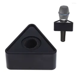 Microphones ABS Plastic Microphone Triangle Logo Flag Station Noir/Blanc Durable Drop