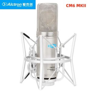 Microphones Alctron CM6 MKII Microphone professionnel professionnel pour l'enregistrement en studio avec support de choc et filtre POP