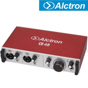 Microphones Alctron U48 24 bits à double canal USB Carte son externe Signal de convertir de A à D ou D à A pour la diffusion et l'enregistrement en direct