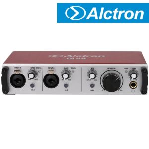 Microfoons Alctron U48 Portable Dual Channel USB External Sound Card Audio -interface Goede compatibiliteit voor Live Broadcast Studio -opname