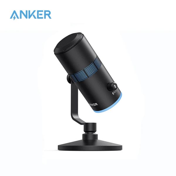 Microphones Anker Powercast M300 USB microphone microphone pour la qualité de la voix PC dans le streaming Twitch Gaming YouTube Tiktok Output Gain Control Mute