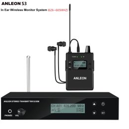 Microphones Anleon S3 Système de moniteur intérieur sans fil UHF Système stéréo IEM SYSTEM STATERING 626662MHz Bodypack pour le système de studio de scène