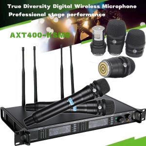 Microfoons ATX400 True Diversity Digital Wireless Microfoon SKM8 Handheld Dual Channel MIC Professional Stage Performance System 150 meter