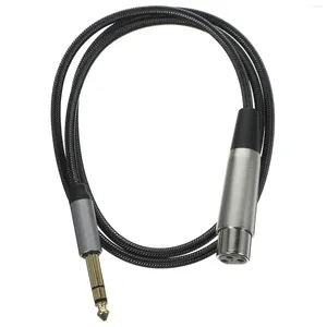 Microphones Connecteur de câble audio Adaptateur de fil Microphone Conversion stéréo Nylon Braid Power Sound Haut-parleur