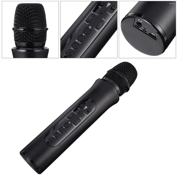 Microphones Audio Microphone multifonctionnel sans fil micros corps chantant en alliage d'aluminium accessoires de scène de fête