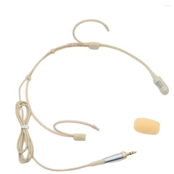 Microphones Authentique Microphone de casque cardioïde portable pour EW G3 G4 Beige Système sans fil 3.5mm Verrouillage stéréo MiCWL