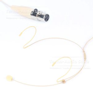 Microfoons Beige Flesh Color Ta4f 4 Pins Mini XLR Tan Headworn Headset Microfoon voor Shure Ulx1 UC1 UC1 UR1M Wireless System Bodypack Mic