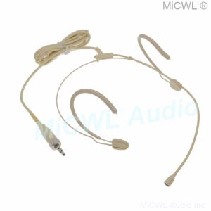 Microphones Beige Beige Casque Microphone à condenseur omnidirectionnel pour Sennheiser Hsp4 Earset Head Wear G2 G3 G4 Wireless Mic System