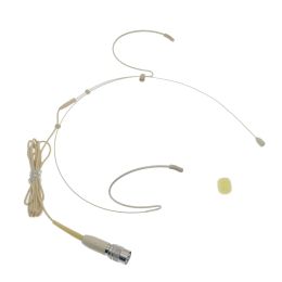Microphones Beige Omni Capsule Head Hook Headset Microphone pour Audio Technica ATW Series Wireless Hirose 4pin AT4