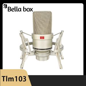 Microphones Bella Box TLM 103 Professional Studio XLR Microphone Condensateur Computer Game Recording Microphone Sound Card Podcast