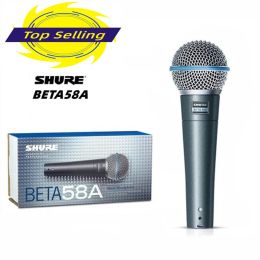 Micrófonos Micrófono dinámico supercardioide BETA58A para canto en escenario, micrófono profesional con cable para Karaoke, BBOX, grabación vocal