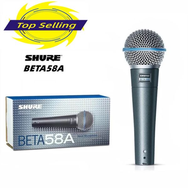 Microphones BETA58A Microphone dynamique supercardioïde pour le chant sur scène Microphone filaire professionnel pour karaoké BBOX enregistrement Vocal