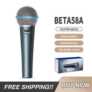 Microphones BETA58A Microphone de chant professionnel filaire BETA57A Super-cardioïde 58A Micro dynamique pour chant en direct Enregistrement de scène de karaoké T220916