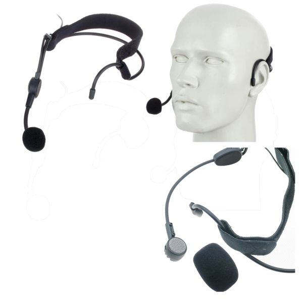 Microphones Black ME3 Big Cardiod Dynamic Headwear Microphone pour Sennheiser G3 G4 Wireless Beltpack Tableter Headmic