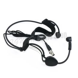 Micrófonos Micrófono de auriculares cardioide de condensador con cable negro para SHURE XLR 4PIN TA4F Plug Transmisor de petaca inalámbrico