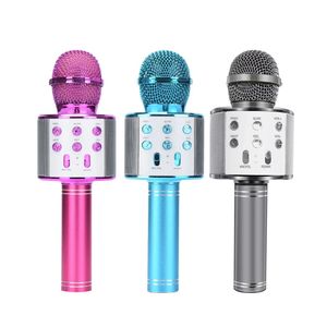 Microfoons Bluetooth Wireless Microphone WS858 Handheld Karaoke MIC USB KTV Player Bluetooth -luidsprekerrecord Microfoons WS858