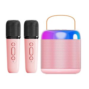 Microfoons Bluetooth Wireless Portable Speaker Multifunction Karaoke Karaoke Dual Microphone Music mp3 -speler Karaoke Machine voor kinderen volwassenen