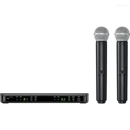 Microphones BLX288 / UHF Système de microphones sans fil parfait pour la voix de pookoke de l'église avec récepteur à double canal
