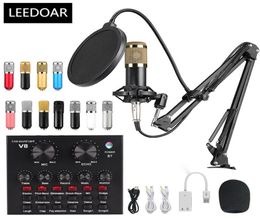 Microfoons BM800 Professionele microfooncondensor MIC V8 V9 V10 Sound Card PC -computer O USB -opname Studio Game Live Broadcast KTV 2210177241161