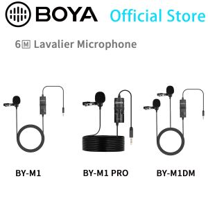 Microphones BOYA 6m Lavalier Microphone à condensateur pour PC téléphone portable iPhone Android diffusion en direct Facebook blogueur Vlog Microphone à revers