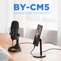 Microfoons Boya BYCM5 Streaming Microfoons Audio -condensor Microfoon Micfone MIC MIK LAPTOP Mikrofon Microfoon voor PC Professional USB