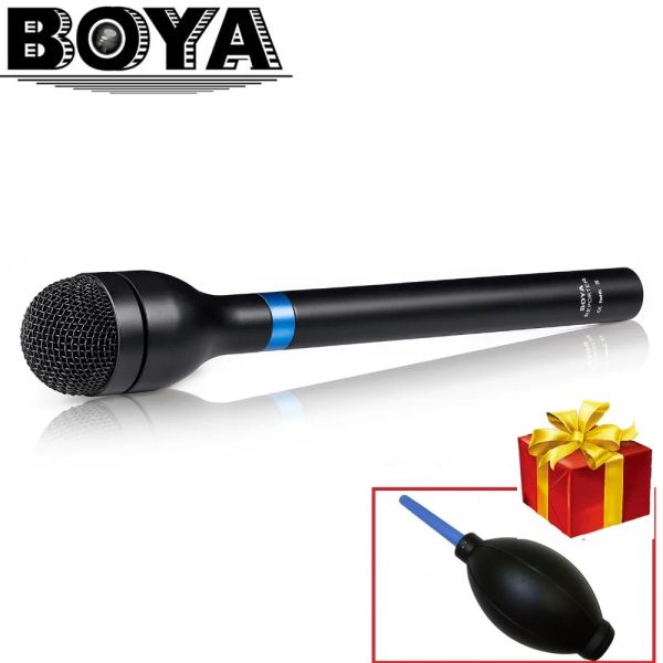 Microphones BOYA BYHM100 Microphone dynamique portatif micro connecteur XLR omnidirectionnel corps en alliage d'aluminium poignée extra longue