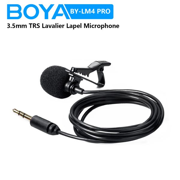 Microphones BOYA BYLM4 PRO 3.5mm TRS Lavalier Microphone pour BYWM4 PRO/WM8 PRO appareils photo reflex numériques Smartphone Vlog enregistrement en direct Streaming