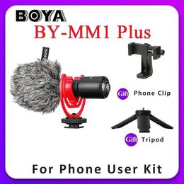 Microphones BOYA BYMM1 Plus / BYM1/ BYMM1 Microphone sans fil condensateur supercardioïde fusil de chasse micro vidéo de Studio pour Smartphones DSLR