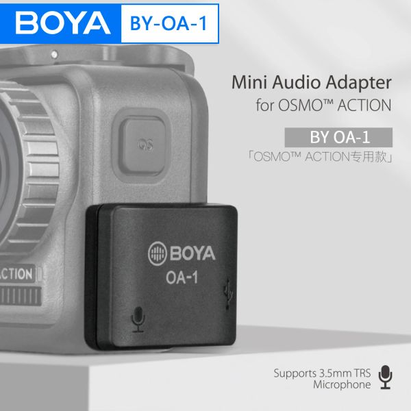 Microphones BOYA BYOA1 Mini adaptateur audio avec port de microphone TRS 3,5 mm TypeC Remplacement du port de charge pour DJI OSMO Action