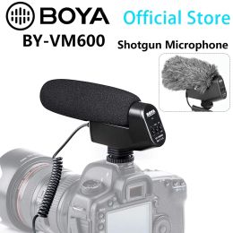 Microfoons BOYA BYVM600 Cardioid OnCamera Shotgun condensatormicrofoon voor Canon Sony Nikon Pentax DSLR-camera Youtube Streaming Blog