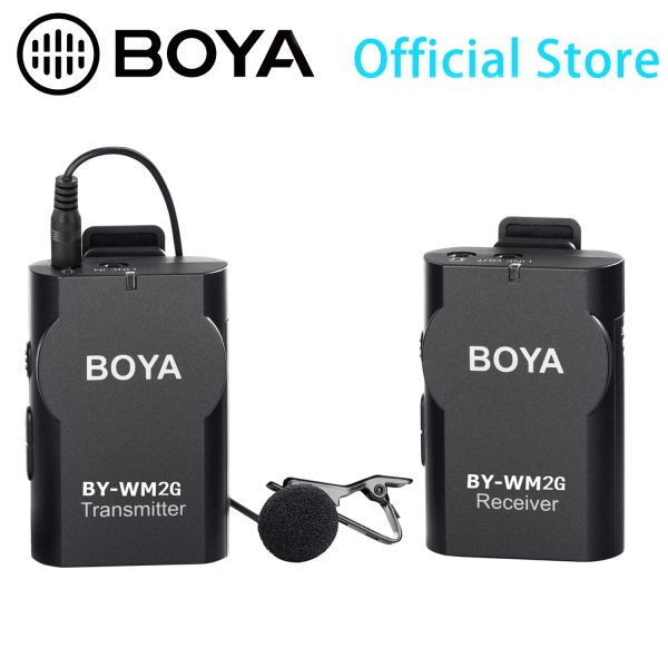 Microphones BOYA BYWM2G Microphone Lavalier sans fil avec convertisseur de câble GoPro pour Podcast Hero3 3 + 4 téléphone IOS iPad tablette appareil photo reflex numérique