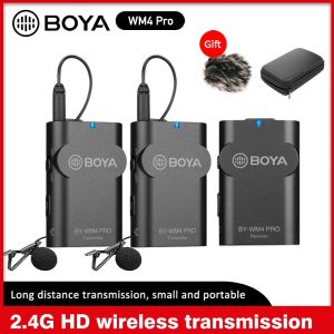 Microfoons BOYA BYWM4 Pro K1/K2 Draadloze Microfoon Lavalier Microfoon Condensator voor Sony Nikon Canon DSLR Camera Telefoon studio