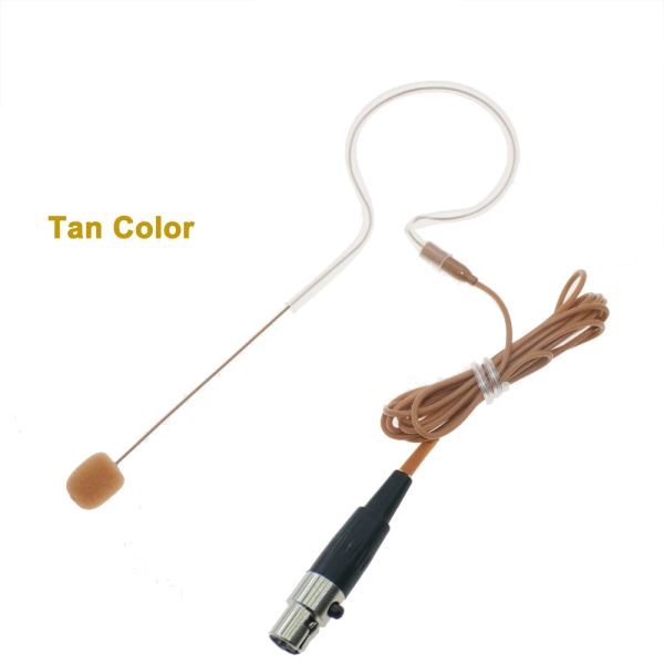 Microphones Brunet Color Tan Mx153 Microphone de tête mégique de suspension à l'oreille unique pour Shure Slxd Ulxd Pgxd Blx Glxd Slx Ulx Beltpack Transmetteur